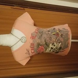 ONE STEP UP SKULL TSHIRT